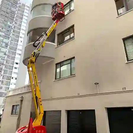 14 metre high removal of bee colony from air brick / cavity wall in Sea Point, Cape Town